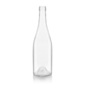 Single Clear Burgundy Wine Bottle 750ml